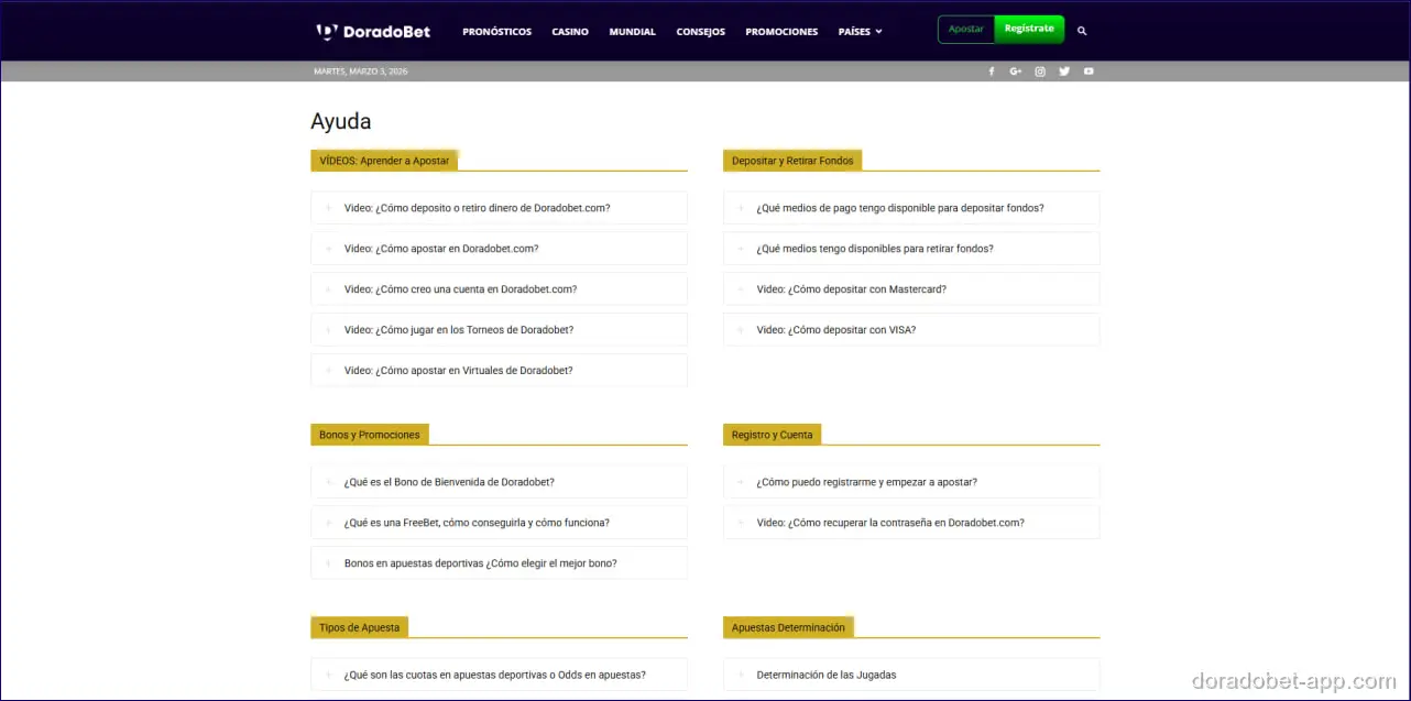 Crear una cuenta y comenzar a apostar en Doradobet